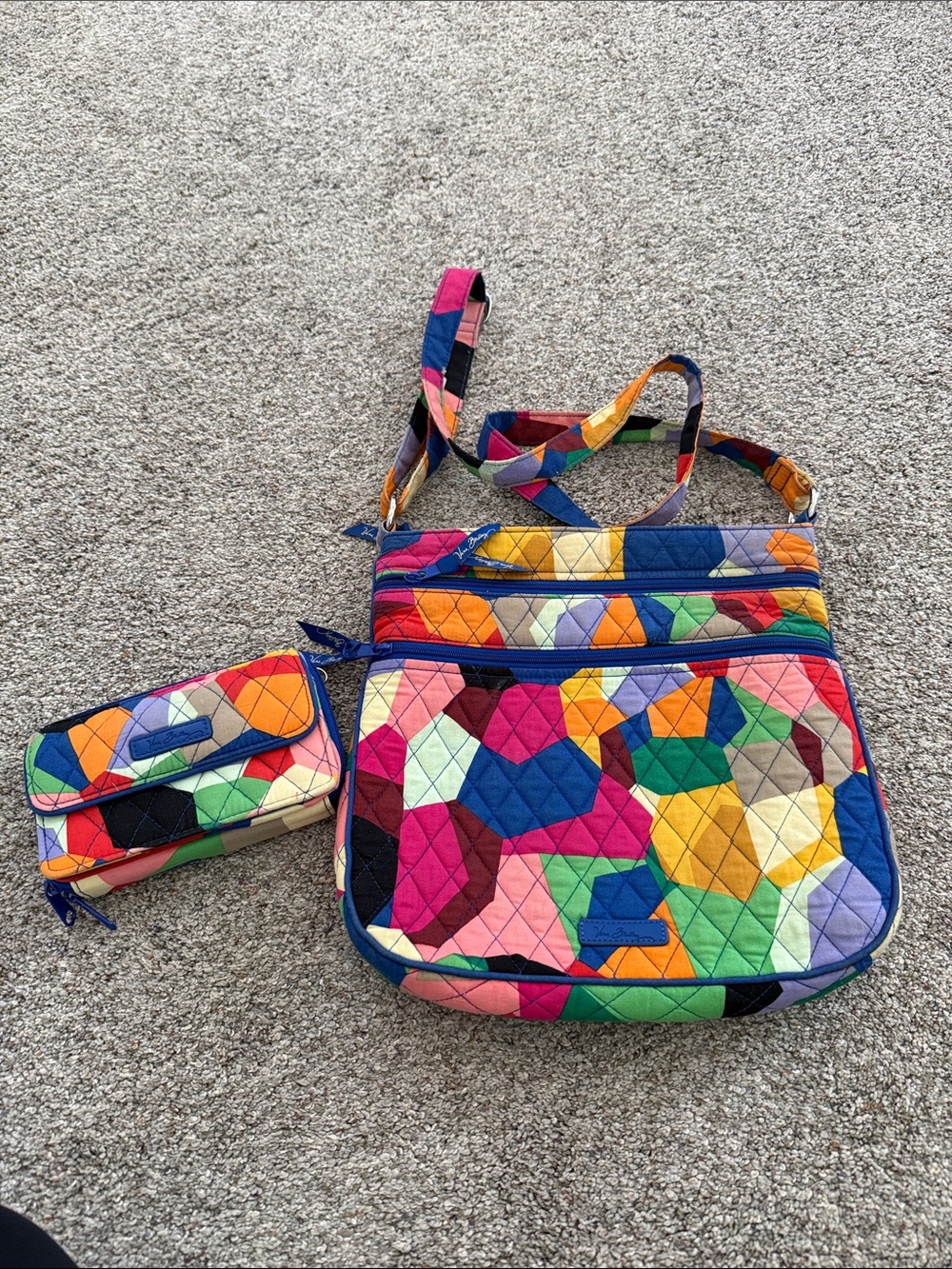 Vera Bradley Hipster crossbody bag quilted Pop Art Geometric multicolor pattern